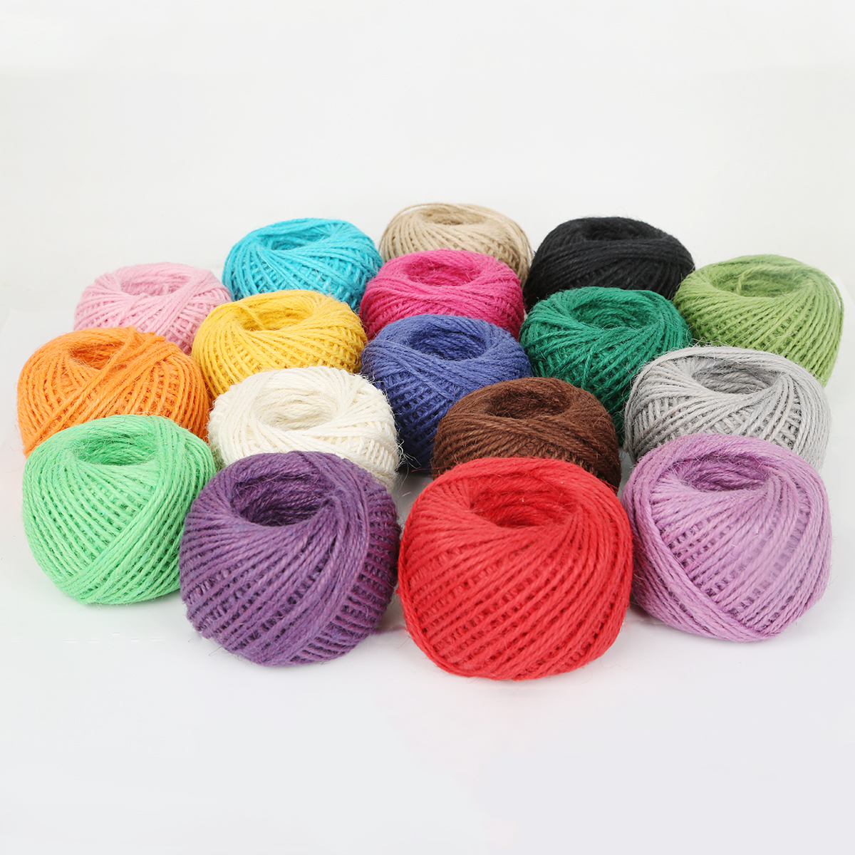 Multi Colors 1Roll 50M Natural Burlap Hessian Jute Twine Cord Hemp Rope String 2mm Gift Box String Cord Wedding Tags Decoration