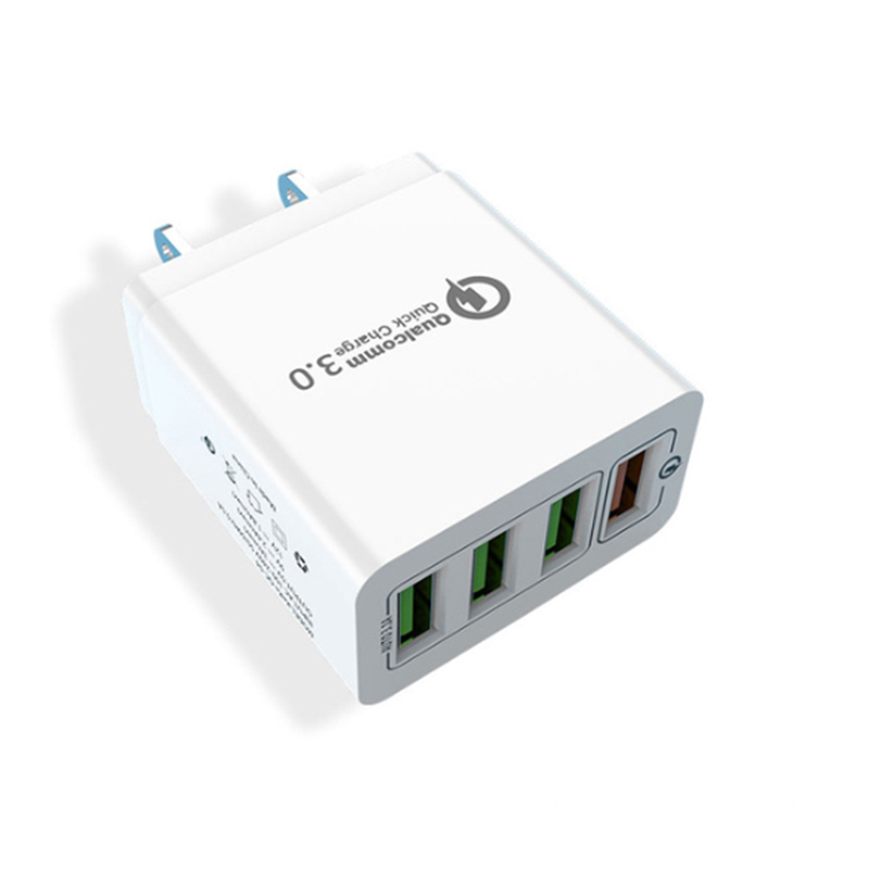 US EU Plug QC3.0 Быстрая зарядка 4 порта 5В 9В 12В USB адаптер питания для рабочего стола, настенное зарядное устройство