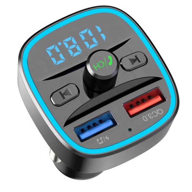 Беспроводной FM-передатчик Bluetooth 5,0, жк mp3-плеер с двумя USB-портами, автомобильное зарядное устройство QC3.0, автомобильные аксессуары, mp3-плееры Sunveytech Ce