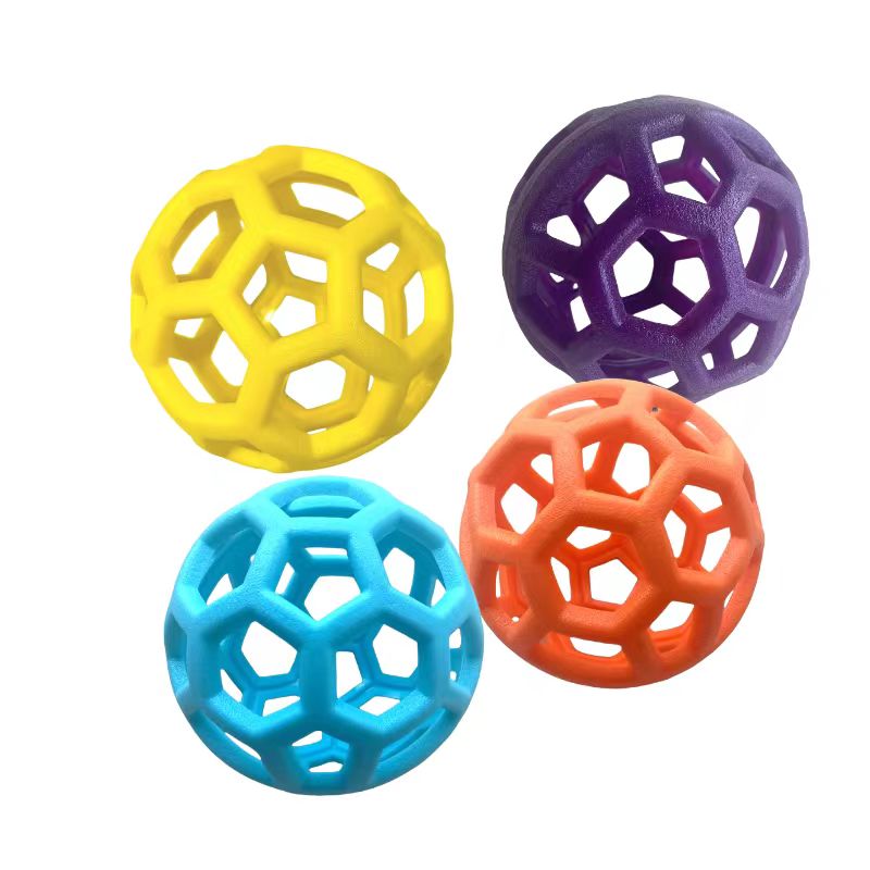 Pet Toy Hollow Ball TPR Silicone Toys For Cat And Dog Safe Bite-resistant Chew Ball Toy
