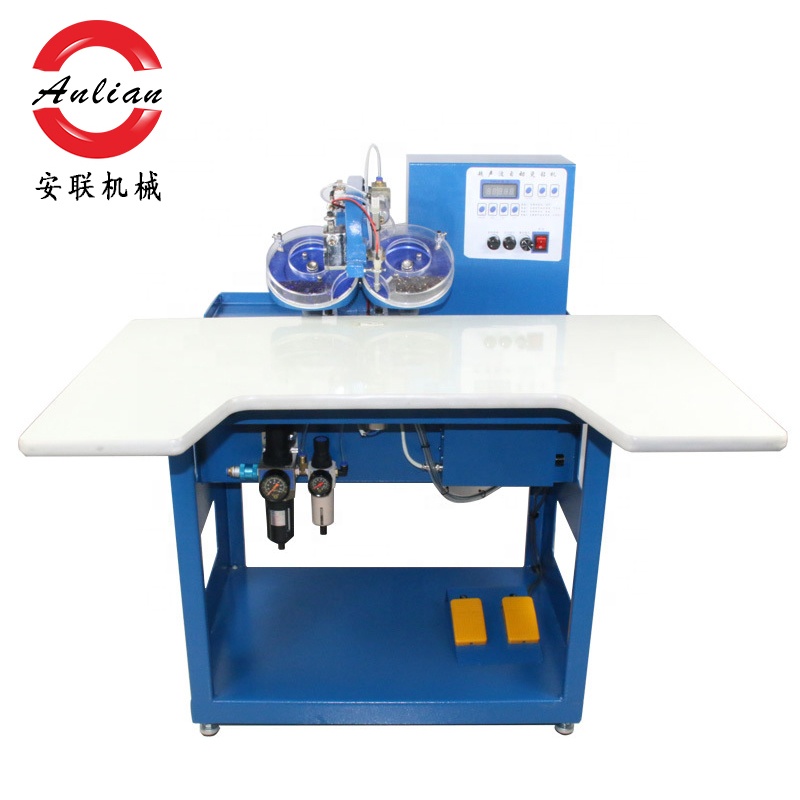 Multifunctional rhinestone attaching machine with table for clothing industry