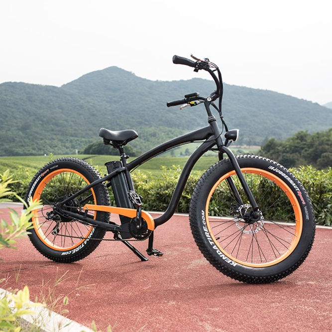 750W, Brushlessrear gear motor longer battery Ebike , cheap 26inch Lithium Battery hummer beach cruiser electric bike bicycle
