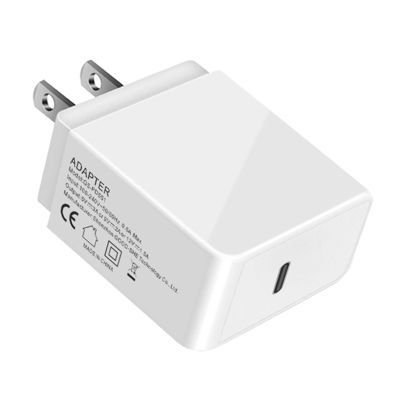 Сетевое зарядное устройство PD с 1 портом USB Type-C, 20 Вт