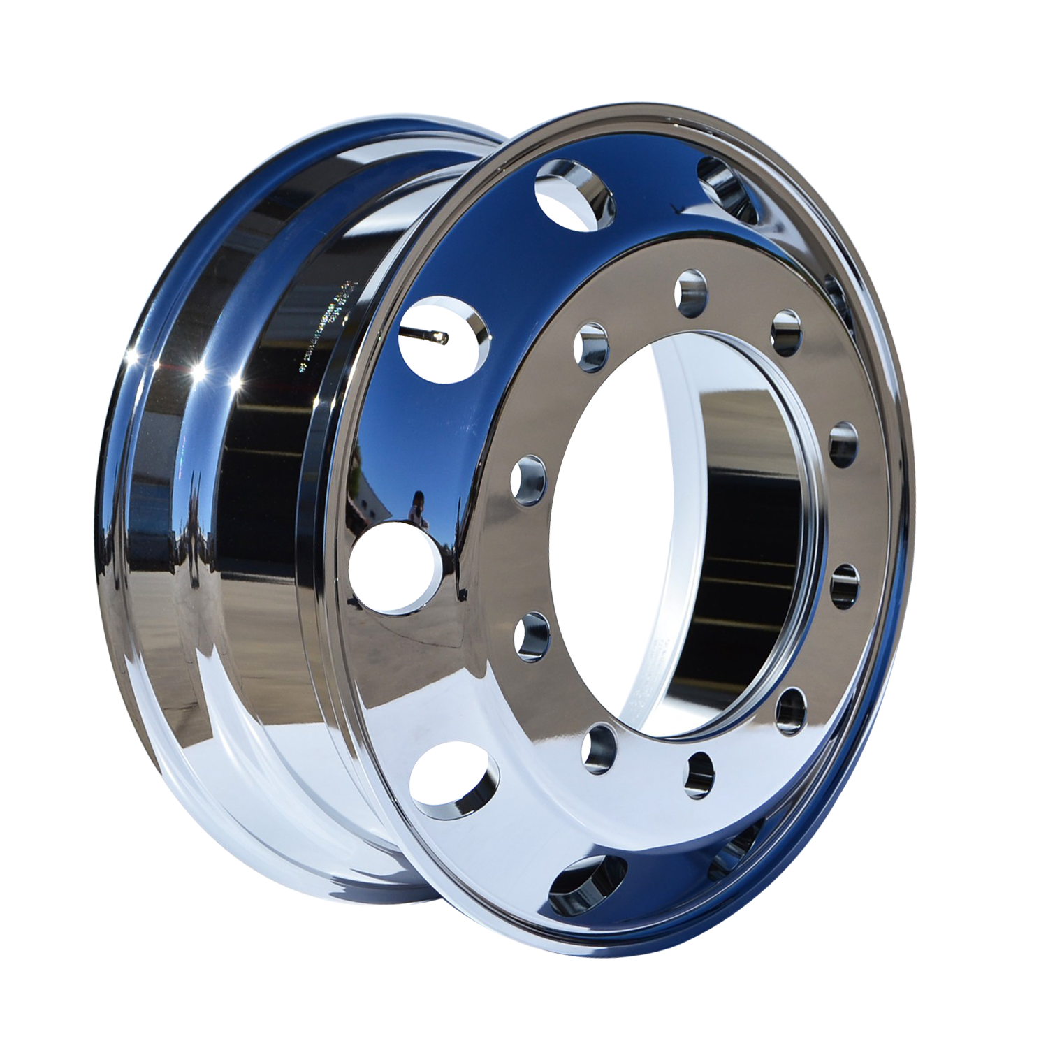 22,5x8,25 алюминиевая Ступица колеса для грузовика, пилотная обработка и полировка кованого колеса, хромовое колесо для грузовиков/автобусов