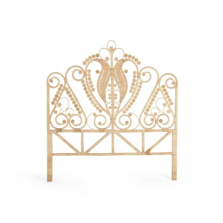 Peacock Natural Rattan Headboard Design Japanese-Style Modern Hotel Bedroom Furniture Set