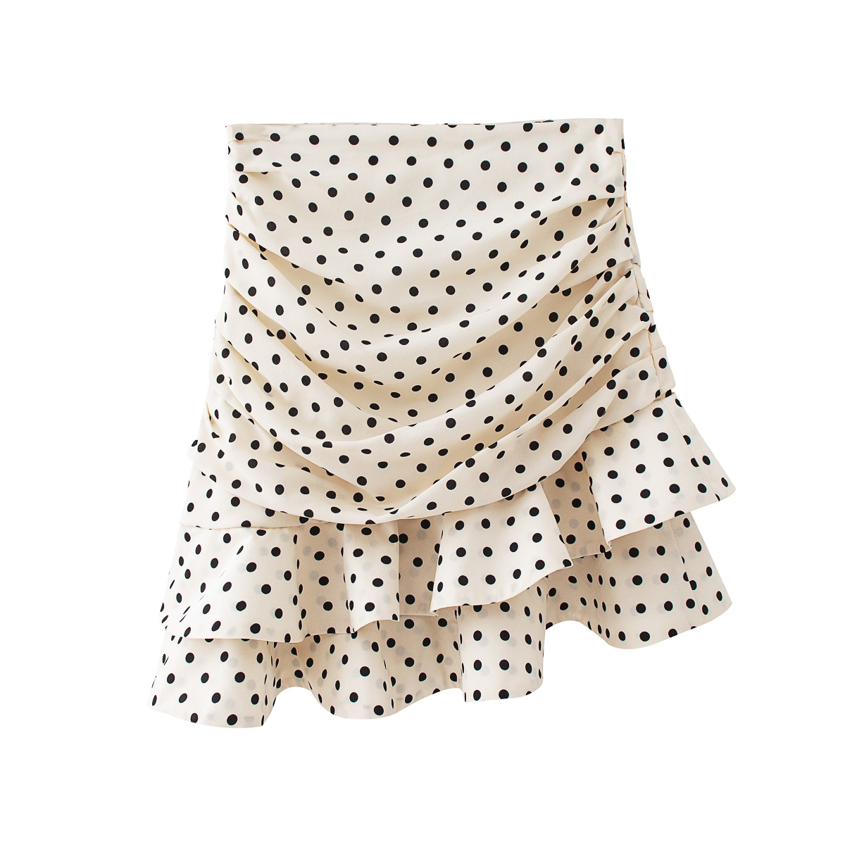 Sexy Woman polka dot skirts harajuku 2021 outfit with short skirt tall waist falbala irregular Ruffles A-Line Chiffon skirts