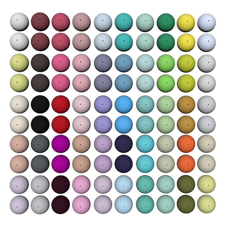 2025 New Arrival Bpa Free 100% Food Grade Chewable Silicon Teething Letter Beads Silicone Focal Beads
