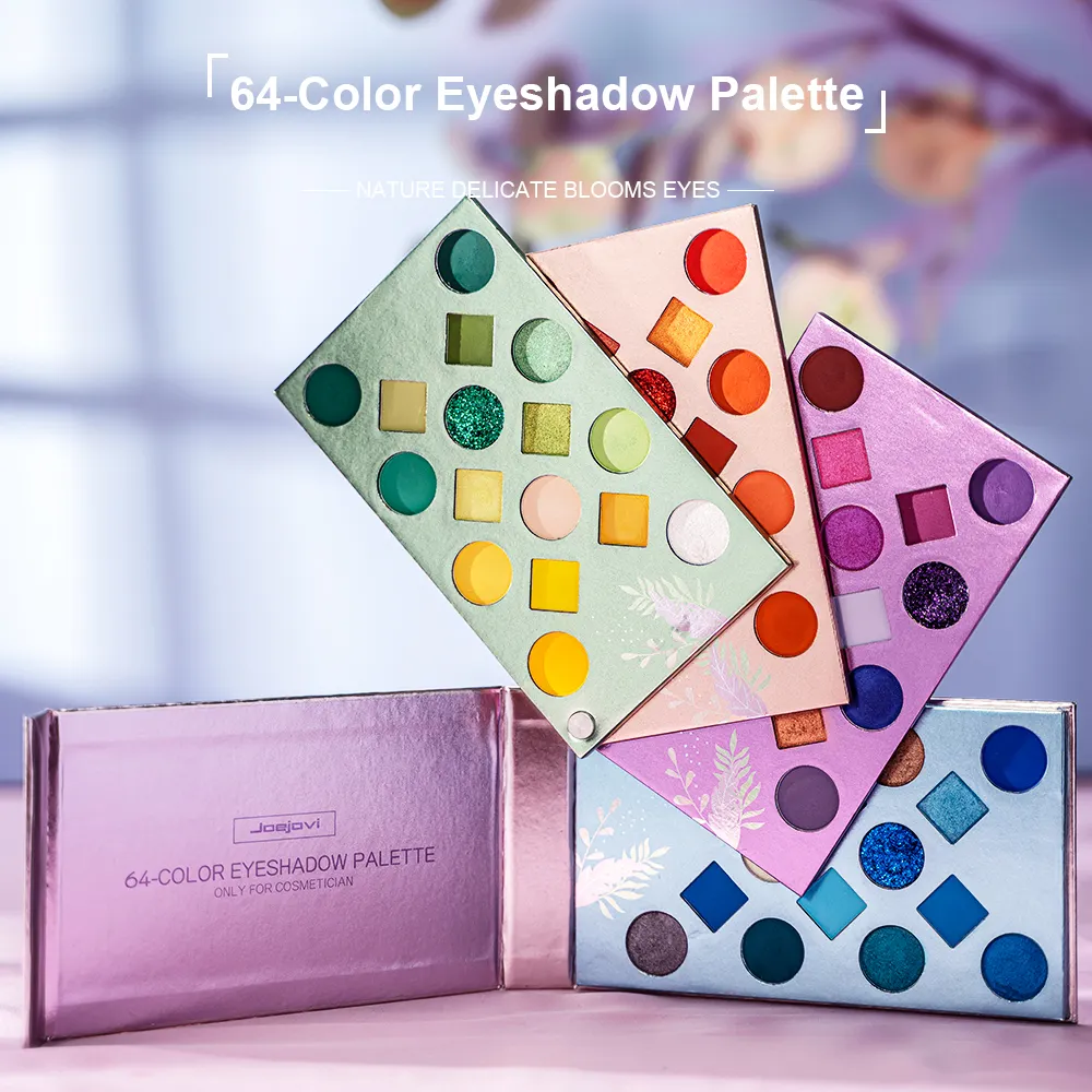 64 Colors Shimmer Glitter Pigmented Eye Shadow Private Label Matte Eye Shadow Palette