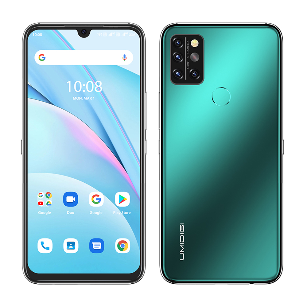 2021 Новый UMIDIGI A9 Pro Мобильный телефон Android 11 Octa Core 6,3 "FHD + безрамочный экран с 48MP AI Quad камера Helio P60 4150 мА/ч, 8 Гб 128 мобильный телефон