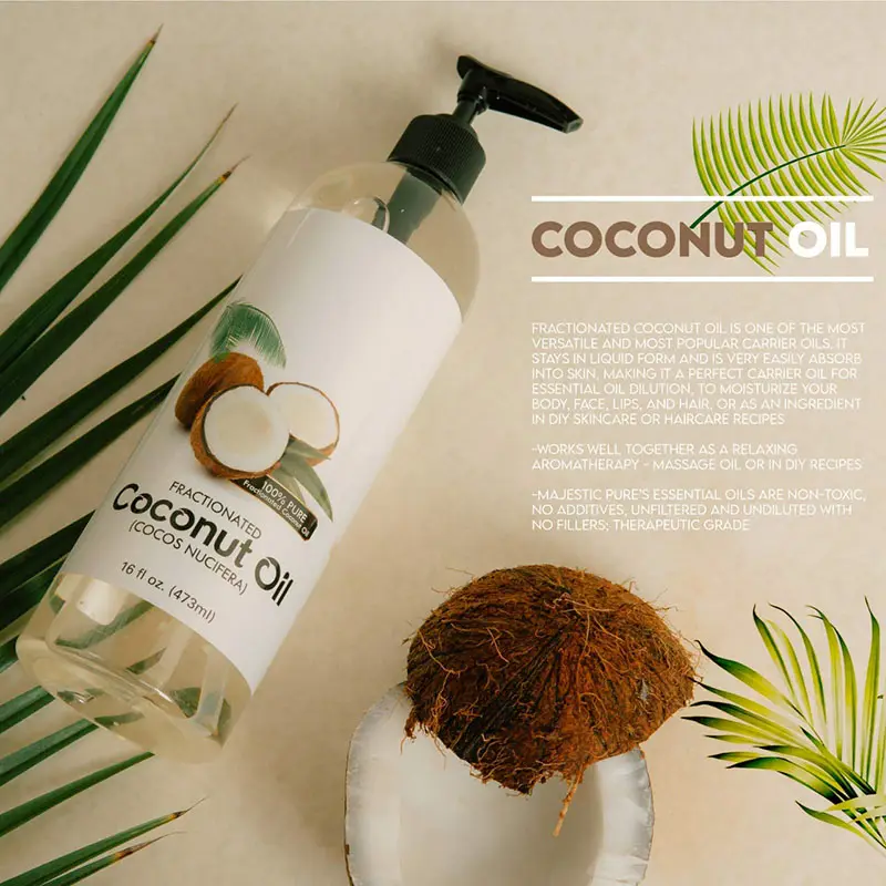 Private Label Amazon Hot Sale Aromatherapy Relaxing Massage Therapeutic Grade Organic Coconut Oil