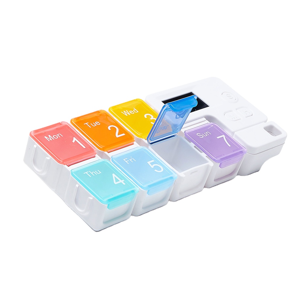 7 отсеков и 7 дней портативный пластиковый контейнер для лекарств smart pillbox