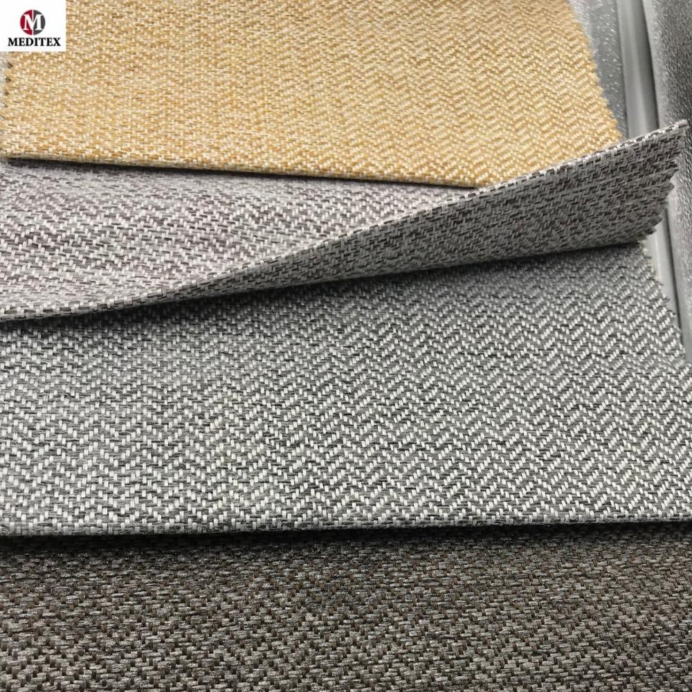 2019 hotsale 100% polyester linen look fabric/linen fabric for sofa/upholstery fabric