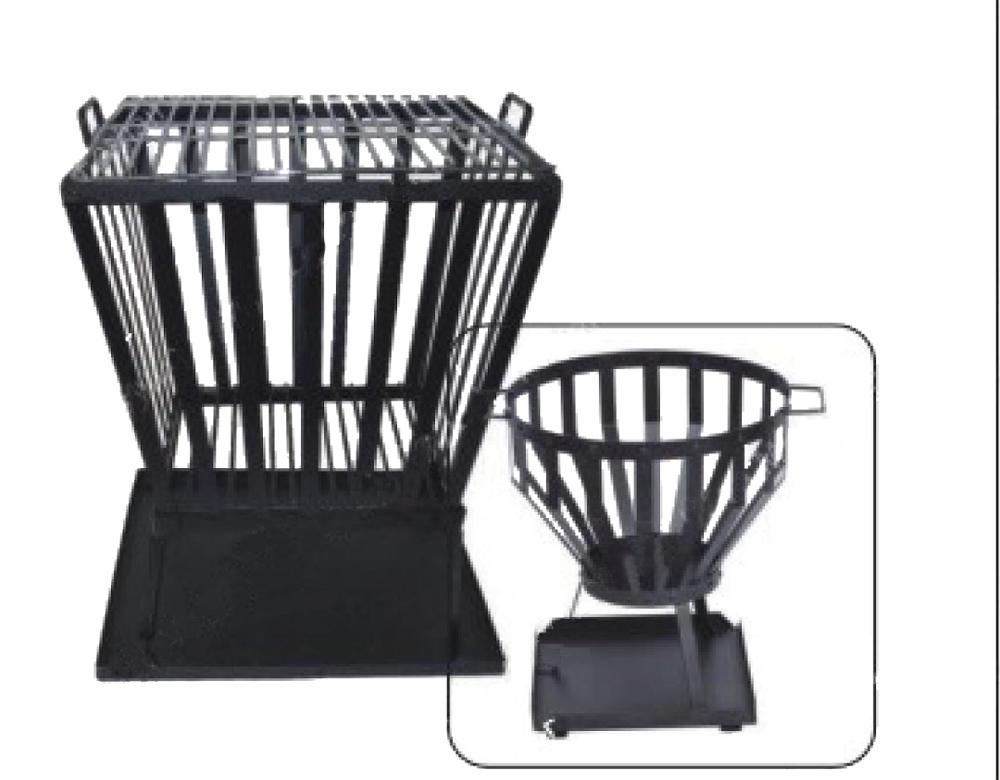 portable outdoor fire basket
