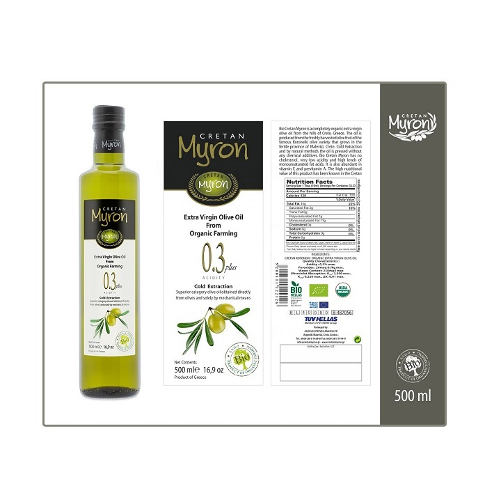 Горячая Распродажа, высококачественное оливковое масло cretan myron bio extra virgin