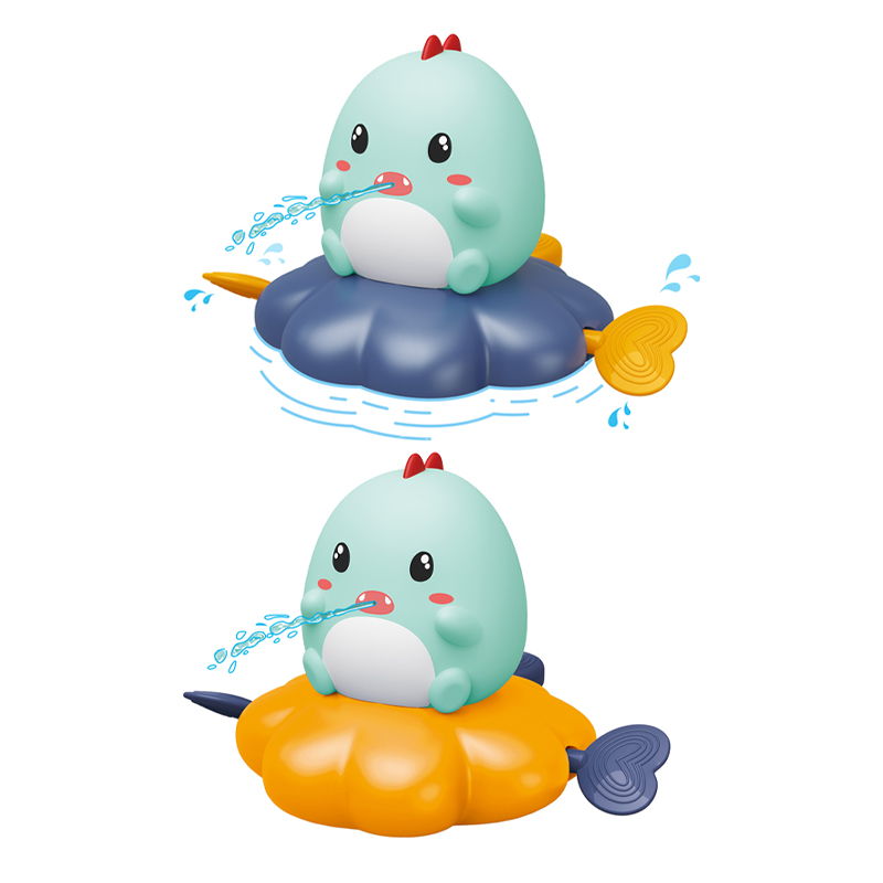 Low price pull line dinosaur summer windup spray water bath toys baby