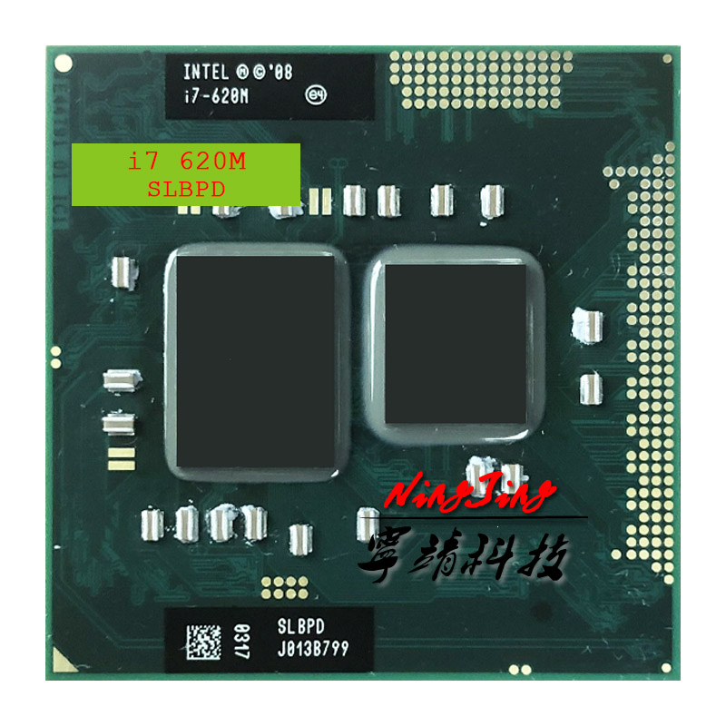 Процессор Intel Core i7-620M i7 620M SLBTQ SLBPD 2,6 ГГц двухъядерный четырехпоточный процессор 4 Вт 35 Вт Разъем G1 / rPGA988A