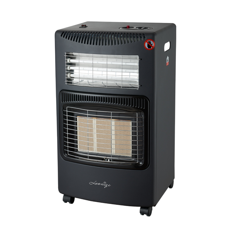 Piezo-electric portable gas and electric heater for home