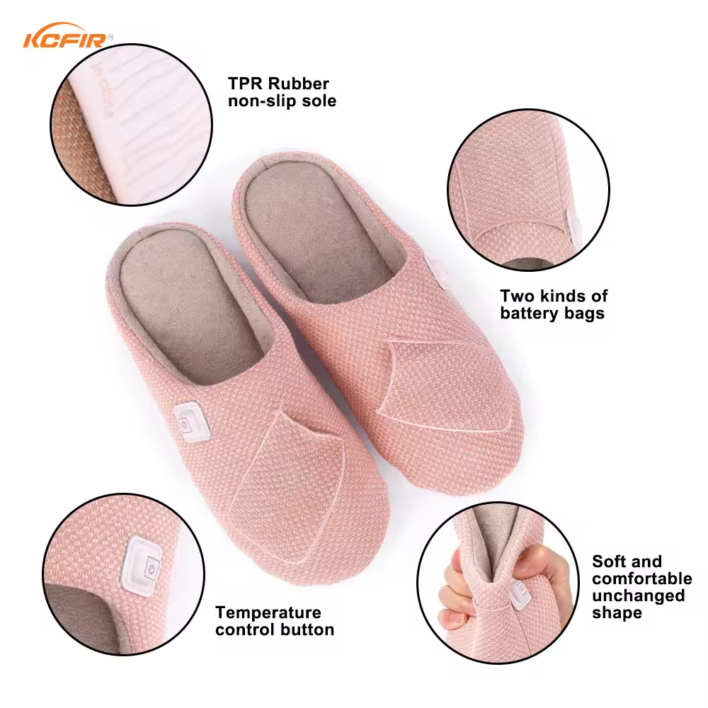 Electronic Shoe Electronic Massage Rechargeable Heated Shoes Insoles Heat Therapy slippers for Men Electronic Shoes