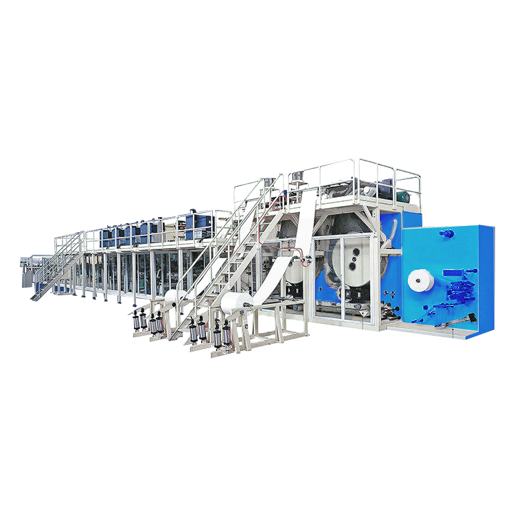 SUNTECH hangzhou suntech machinery diaper production equipment semi automatic baby diaper machine maquina de fralda