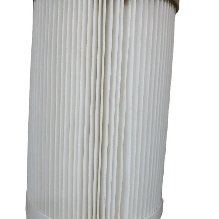 Custom Rubber Head Filter Cartridge 910*140mm Polyester Braid PTFE Treatment 0.1-200um Temperature 80 Degrees Dust Collector