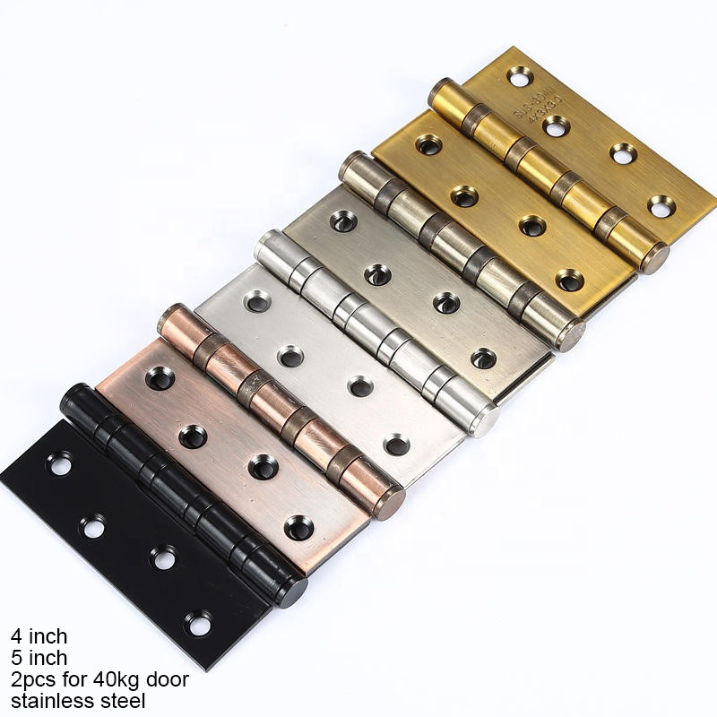 Chinese Furniture Hardware 4 5 inch Hinges Modern Stainless Steel Butt Ball Bearing Hinge For Aluminum Wooden Door
