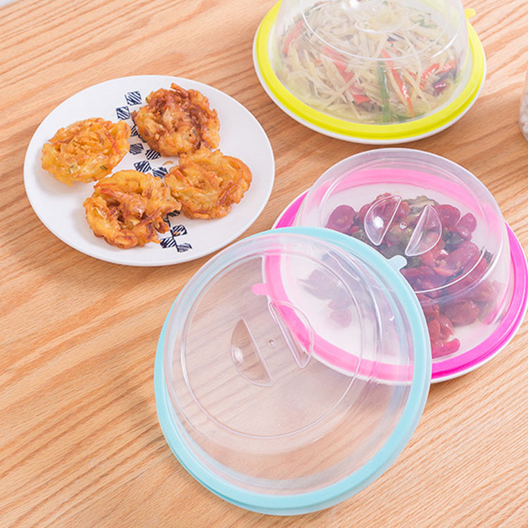 Transparent Plastic Splash-proof Microwave Oven Safety Cover Heating Microwave Dish Turntable Plate Cover Lid