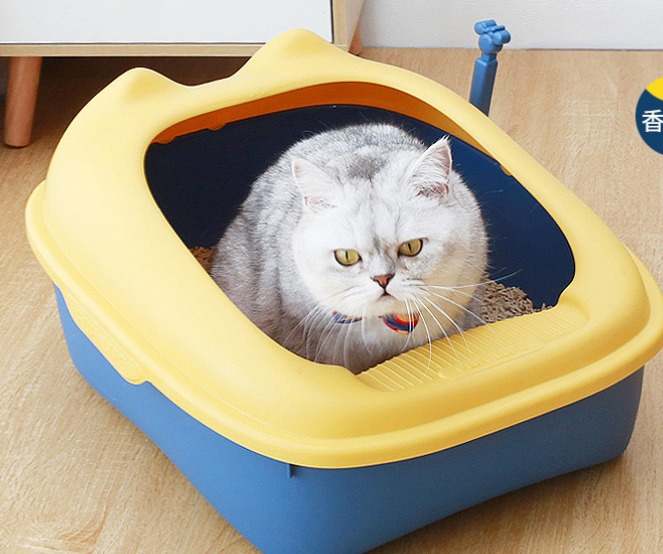 Manufacturers direct semi-enclosed cat litter pan cat toilet send this litter shovel pet cleaning supplies