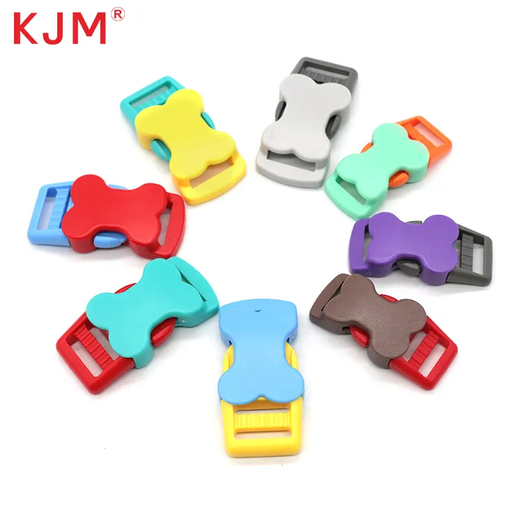Buckles For Collars Dogs Pet Collar Heavy Duty Pom Strong Dog Bone Collar Buckle Accessories Plastic Quick Release Side Buckle For Dog Collar Dog Vest