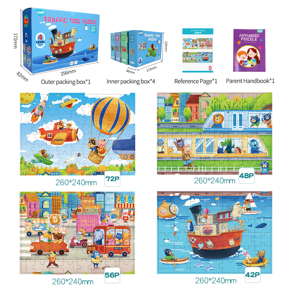 High Quality Eco-friendly Customized Printing Jigsaw Puzzle Paper Cardboard Wooden Puzzle