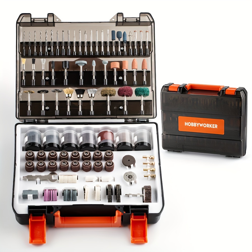 The Hobbyworker 420pcs Rotary Tool Accessories Kit, Universal Fitment All Rotary Tool for Easy Cutting, Sanding, Grinding, Sharp