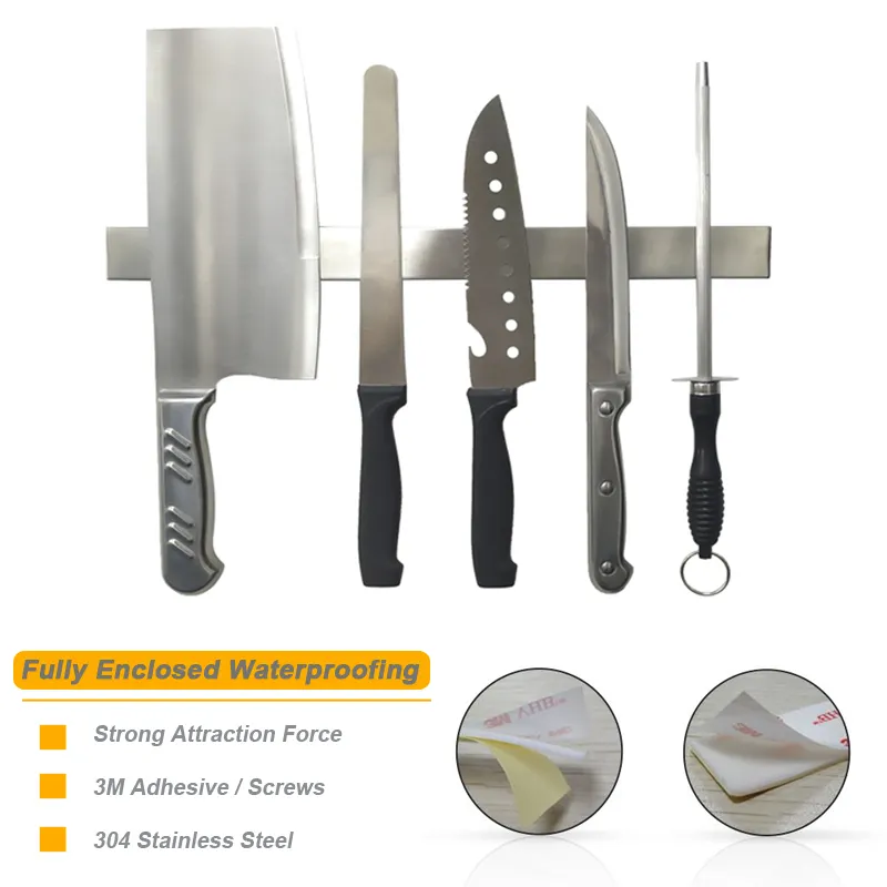 18 inch stainless steel block tube magnetic knife holder for home application