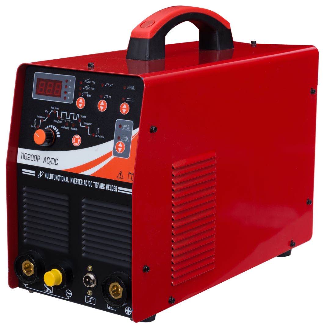 IGBT Inverter DC Pulse TIG Welder MMA ARC Welding Machine for Aluminium Stainless Steel Single Phase AC 220V 200 Amp Carbon Max