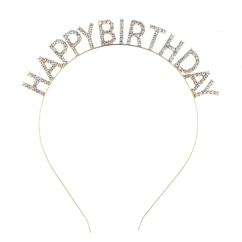 Обувь для девочек на день рождения повязки на голову Happy Birthday Crown головной убор со стразами, аксессуары для волос, вечеринки в честь Дня рождения, подарок