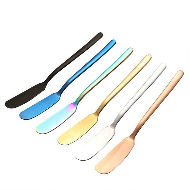 Multi-Color Stainless Steel Butter Knife spreader applicator Breakfast For Soft Cheeses And Jam
