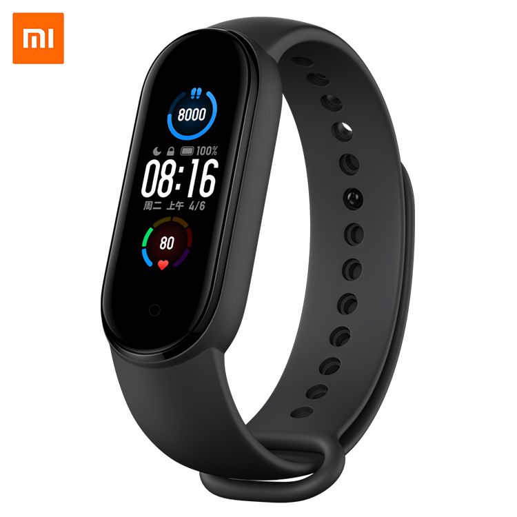 Глобальная версия, Новое поступление, смарт-браслет Xiaomi mi band 5, черный браслет Xioami mi band 5