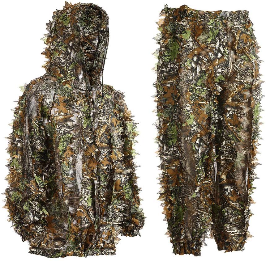 Ghillie костюм 3D лист Realtree Камуфляж для взрослых легкие костюмы для джунглей охоты, стрельбы, страйкбола, дикой природы