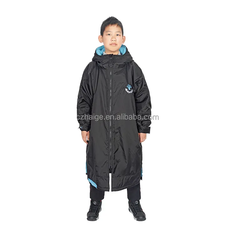Custom Waterproof Long Sleeve Recycled Changing Robe Drying Robe Kids Surfing Poncho Coat