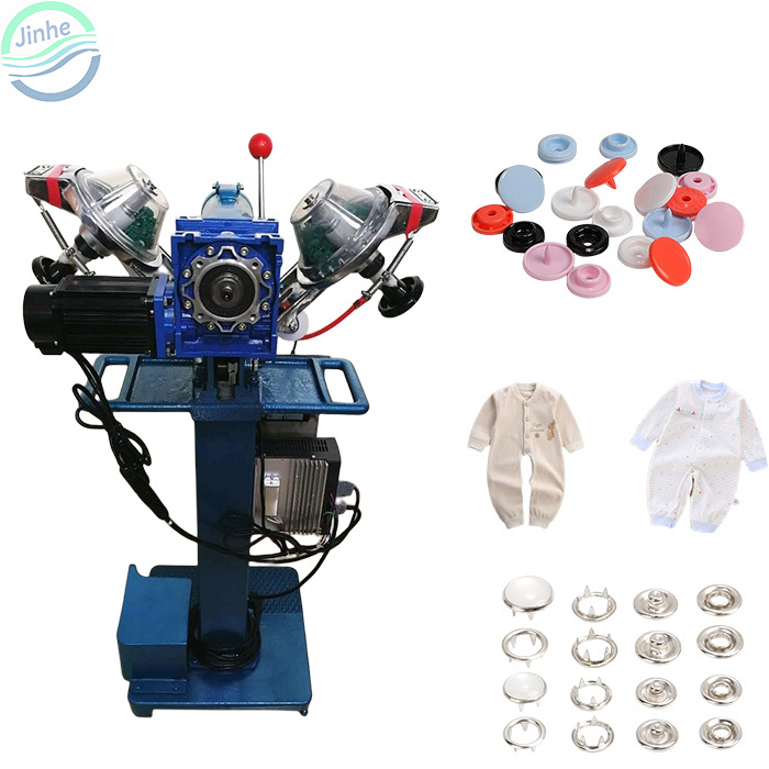 Automatic garment brass metal button fastener machine wind coat plastic snap button fastener fastening machine