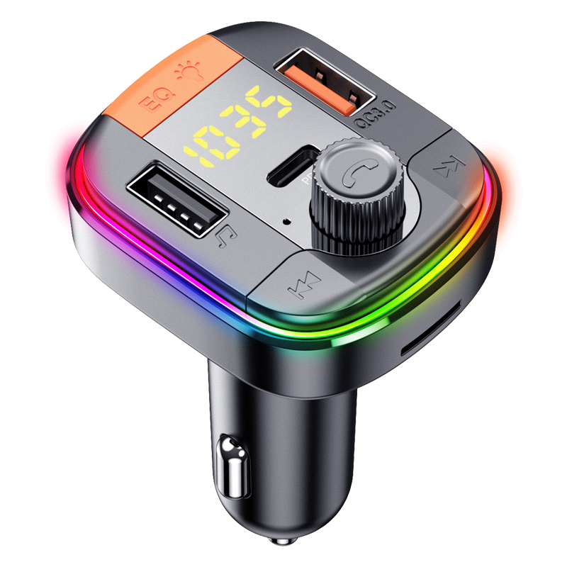 Автомобильное многофункциональное автомобильное зарядное устройство с bluetooth MP3 громкой связью, FM-передатчик с Bluetooth MP3, прикуриватель QC3.0 PD 18 Вт