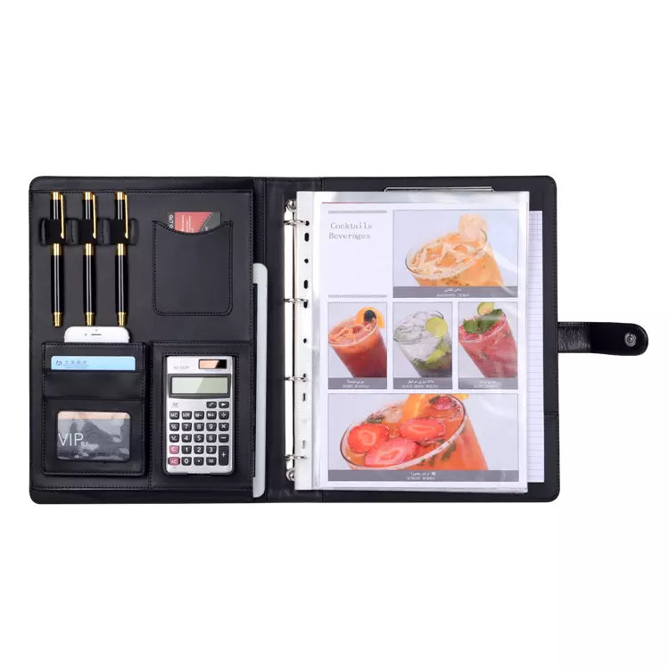 Портфель для ноутбука из кожи А4 с кольцом binder design