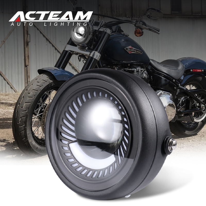 ACTEAM 5,75 винтажные универсальные мотоциклетные светодиодные фары, мотоциклетные фары, 1 шт.