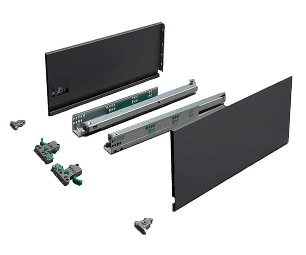 ROEASY TD-195H с доводчиком встройной тандем кухонный тонкий тандем коробка шкаф направляющих для выдвижения ящика с двойными стенками с выдвижными ящиками