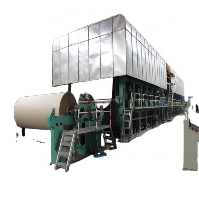 Wholesale china factory Waste paper recycling corrugated paper making machine with capacity for 8--10t/d