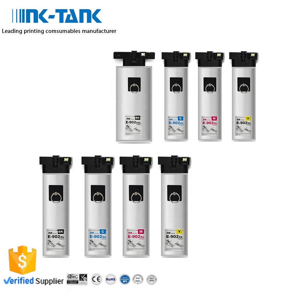 INK-TANK T902 902 XL T902XXL T902XL 902XL совместимый цвет чернил для струйной печати сумка картридж для Epson рабочей силы Pro WF-C5210 WF-C5290