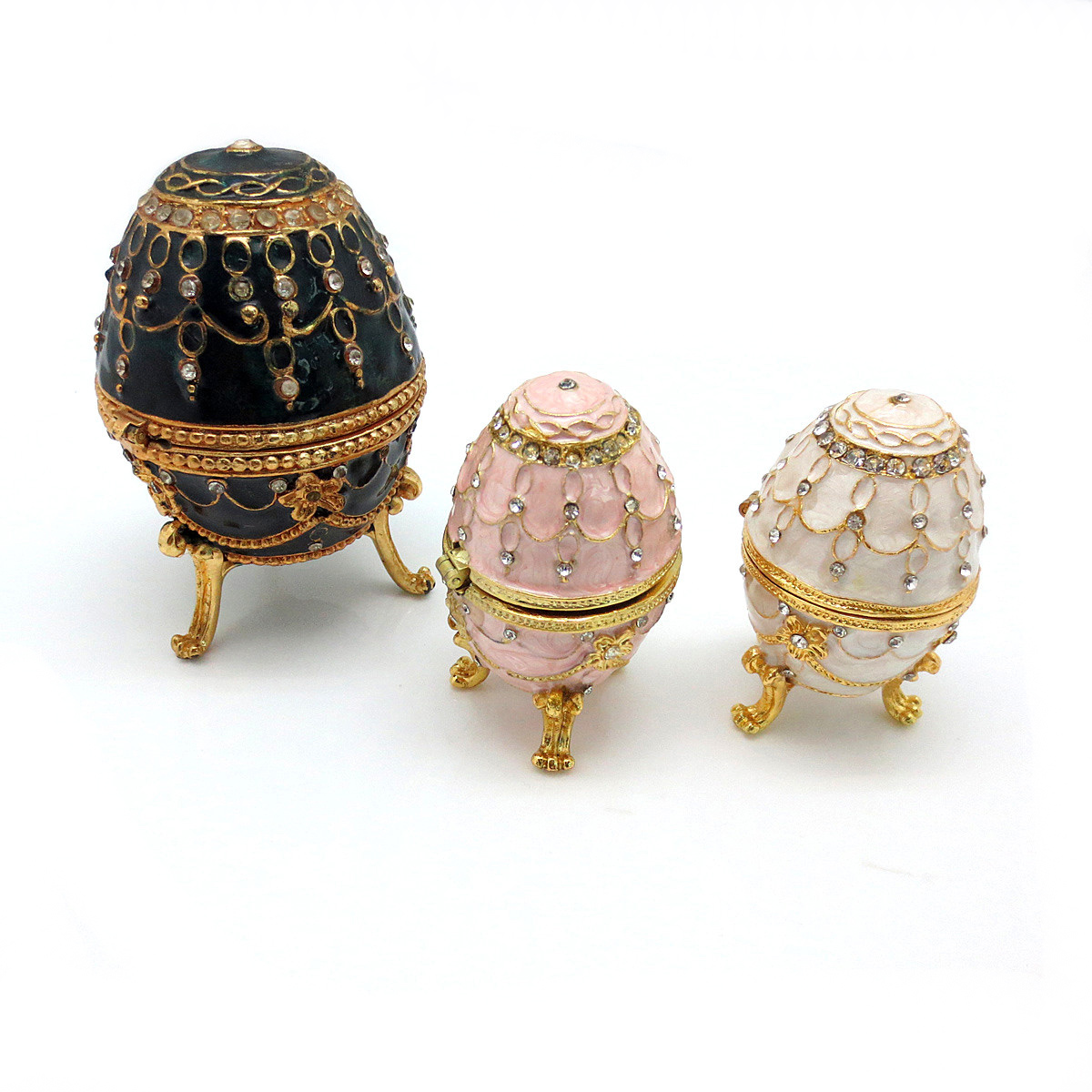 Оптовая продажа, маленькие ювелирные изделия faberge в форме яйца, шкатулка для свадебного подарка