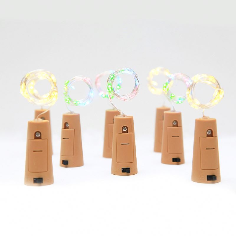 2021 Hot Sale Bottle Stopper Lamp Button Battery Box Led String Light Christmas Party Atmosphere Decoration Copper Wire Wine Bo
