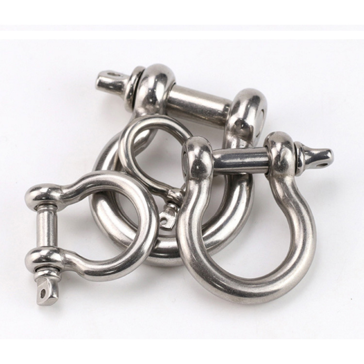 High quality Polish Finish Stainless steel 304 anchor bow shackle clasp Size M5