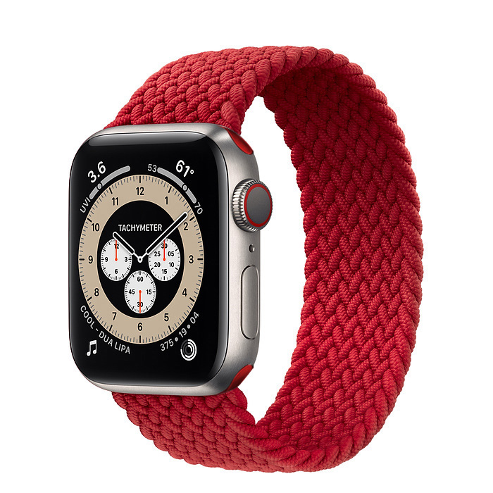Цветной сменный Плетеный ремешок для Apple Watch 4 5 6 SE
