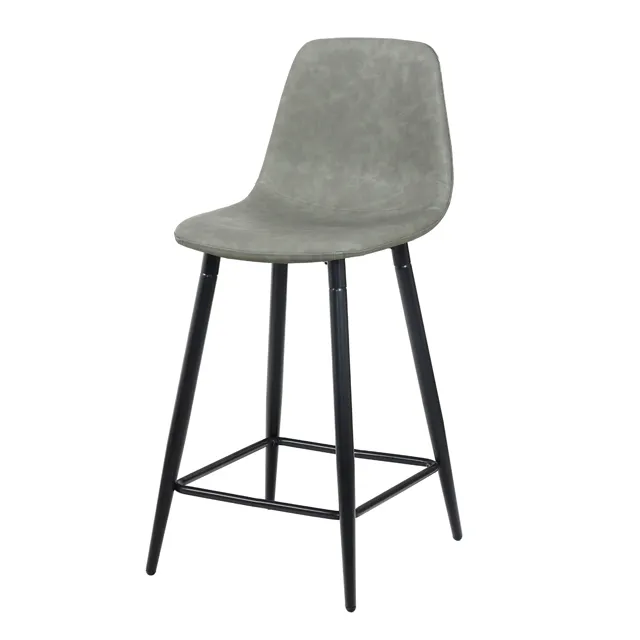 Modern Ergonomic Cheap Furniture New Home Tall Nordic Metal Frame High Fabric Cover Bar Stools Bar Chair
