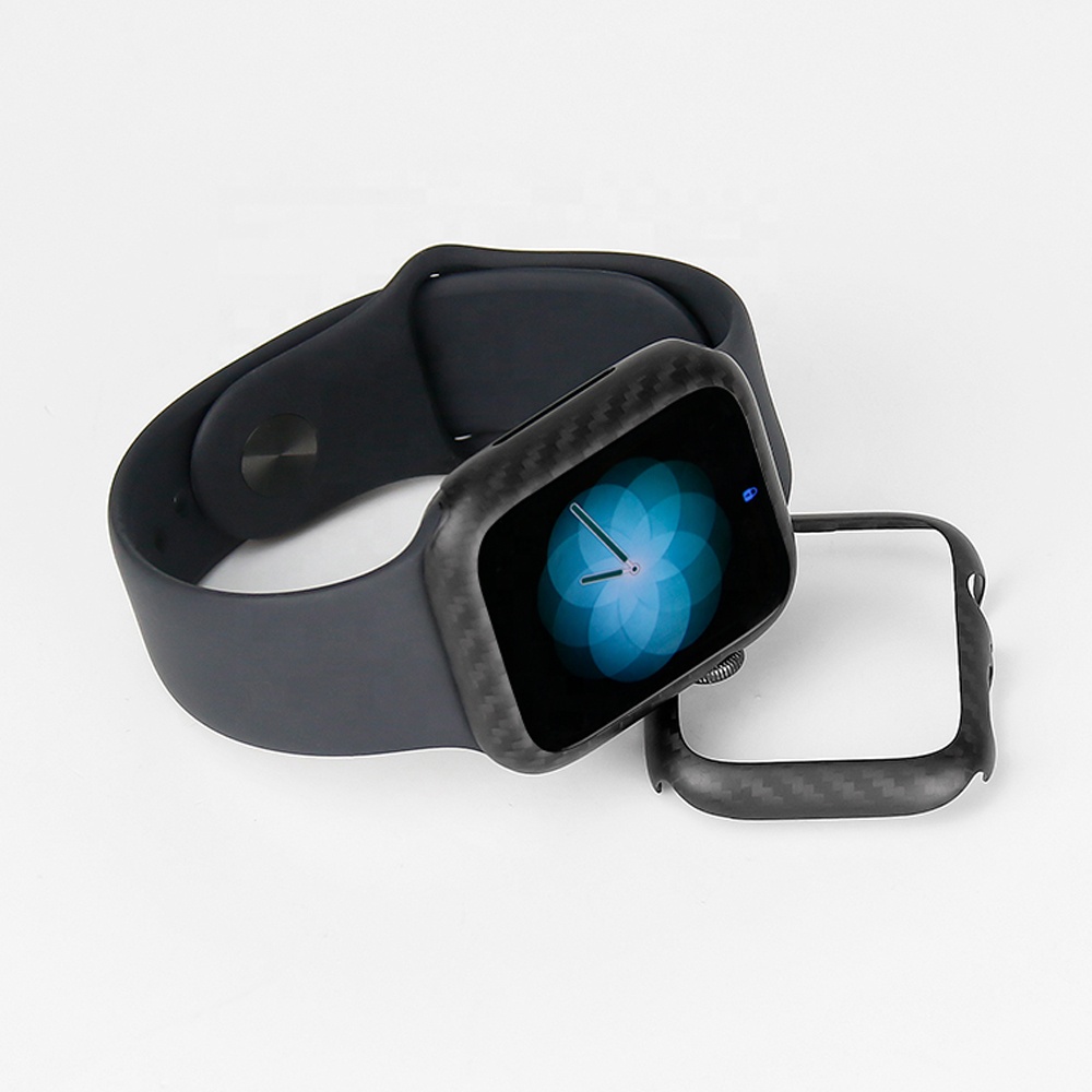 2020 популярный черный чехол из углеродного волокна для смарт-часов Apple Watch серии 5 6 матовый
